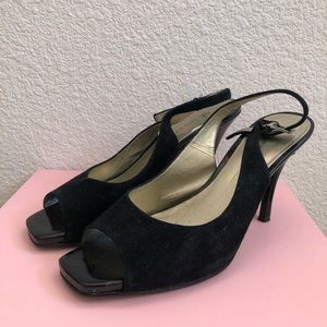 Anne Klein sling back 90’s peep toes